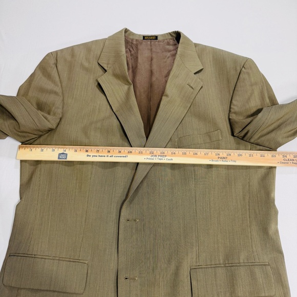 VERSINI Men’s Sport Coat, 2 buttons, Tan, 48L - Picture 9 of 13